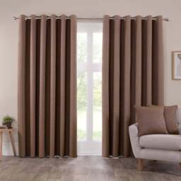 Crofton Eyelet Curtain - Chocolate/229cm - Divante - Wilko - thumbnail 7