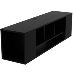 Decorotika Paldi 6 Shelf Black Floating TV Unit - Size: 38.8 x 135 x 35.2cm - Wilko - thumbnail 6
