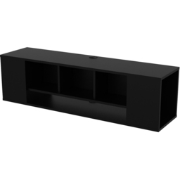 Decorotika Paldi 6 Shelf Black Floating TV Unit - Size: 38.8 x 135 x 35.2cm - Wilko - thumbnail 4