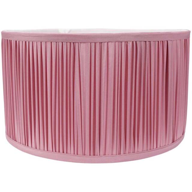 ValueLights Jess Blush Pink Pleated Large Drum Shade - Wilko - image 1