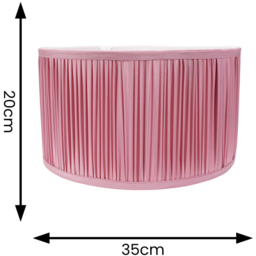 ValueLights Jess Blush Pink Pleated Large Drum Shade - Wilko - thumbnail 5