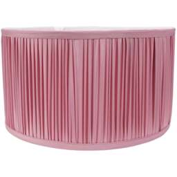 ValueLights Jess Blush Pink Pleated Large Drum Shade - Wilko