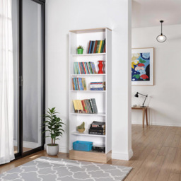 FWStyle 6 Tier White and Oak Shelving Unit - Size: 6 Shelf - Wilko - thumbnail 5