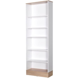 FWStyle 6 Tier White and Oak Shelving Unit - Size: 6 Shelf - Wilko - thumbnail 3