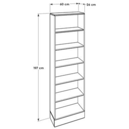 FWStyle 6 Tier White and Oak Shelving Unit - Size: 6 Shelf - Wilko - thumbnail 6