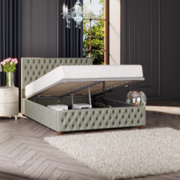 Laurence Llewelyn Bowen Seren Super King Size Duck Egg Plush Velvet Ottoman Bed - Green - Laurence Llewelyn-Bowen - Wilko - thumbnail 3