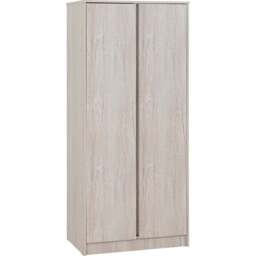 Seconique Malvern 2 Door Urban Snow Wardrobe - White - Wilko - thumbnail 3