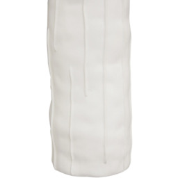 Premier Housewares White Fara Ceramic Vase Large - Size: 9 x 9 x 25cm - Wilko - thumbnail 6