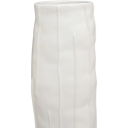 Premier Housewares White Fara Ceramic Vase Large - Size: 9 x 9 x 25cm - Wilko - thumbnail 4