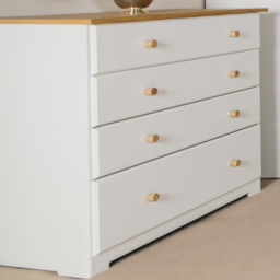 Core Products Colorado 4 Drawer Chest of Drawers - White - Wilko