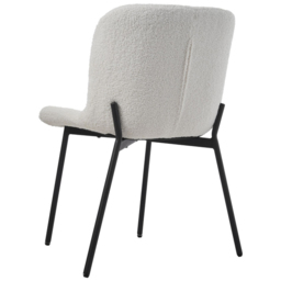 H&O Direct Set of 2 Teddy Fur Dining Chair - Size: 78 x 48 x 54cm - White - Wilko - thumbnail 5