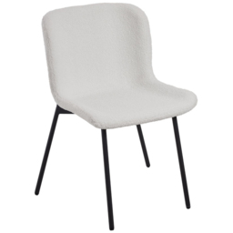 H&O Direct Set of 2 Teddy Fur Dining Chair - Size: 78 x 48 x 54cm - White - Wilko - thumbnail 4