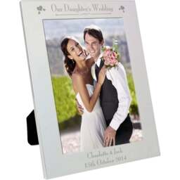Personalised Memento Personalised Silver Our Daughters Wedding Photo Frame 5 x 7 inch - Wilko