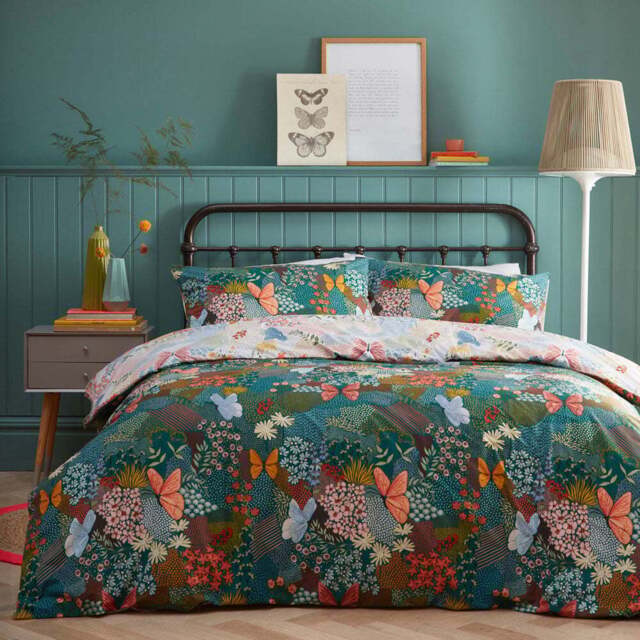 furn. Forage Single Teal Duvet Set - Blue - Wilko - image 1