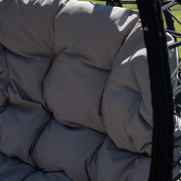 Artemis Home Hebden Light Grey Garden Hanging Egg Chair - Size: 190 x 107 x 75cm - Wilko - thumbnail 4