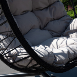 Artemis Home Hebden Light Grey Garden Hanging Egg Chair - Size: 190 x 107 x 75cm - Wilko - thumbnail 3