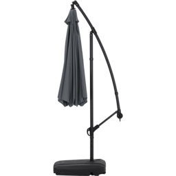 Living and Home Dark Grey Cantilever Parasol 3m with 60L Fillable Base - Wilko - thumbnail 5