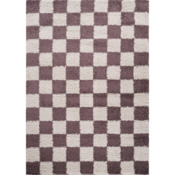 Desire Rugs Chester Lilac Shaggy Checkered Rug 60 x 220cm - Size: 220 x 60 x 3cm - Purple - Wilko - thumbnail 6