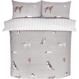 Rapport Home Paws and Tails Double Grey Duvet Set - Silver - Wilko - thumbnail 3
