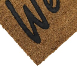 JVL Welcome Rubber Embossed PVC Coir Doormat 40 x x 60cm - Size: 45 x 60cm - Brown - JVL Homewares - Wilko - thumbnail 4