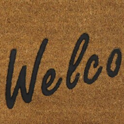 JVL Welcome Rubber Embossed PVC Coir Doormat 40 x x 60cm - Size: 45 x 60cm - Brown - JVL Homewares - Wilko - thumbnail 5
