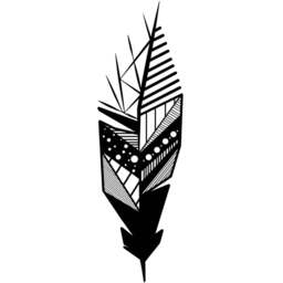 Decortie Black Minimalist Metal Modern Feather Wall Art - Size: 49 x 15 x 0.3cm - Wilko