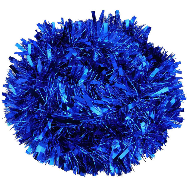 Shatchi Chunky Christmas Tinsel Garland 180cm - Size: 0.2 x 9 x 9cm - Blue - Wilko - image 1