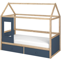 Flair Ted Blue Wooden Play House Bed Frame with Storage - Size: Single - Wilko - thumbnail 3