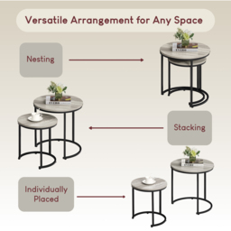 Vida Designs Brooklyn Grey Nest of Tables Set of 2 - Wilko - thumbnail 7