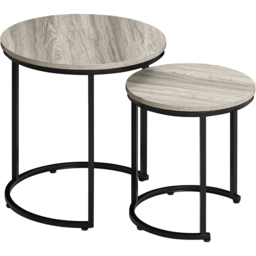 Vida Designs Brooklyn Grey Nest of Tables Set of 2 - Wilko - thumbnail 3
