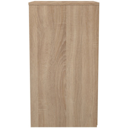 Crowndale Monaco 3 Drawer White Gloss and Bardolino Oak Bedside Cabinet Ready Assembled - White Gloss & Bardolino Oak - Wilko - thumbnail 5