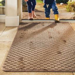 My Mat Mink Sculptured Honeycomb Washable Rug 200 x 290cm - Brown - Wilko - thumbnail 7