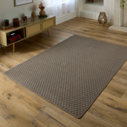 My Mat Mink Sculptured Honeycomb Washable Rug 200 x 290cm - Brown - Wilko - thumbnail 3