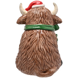 The Seasonal Gift Co. Highland Cow Ceramic Cookie Jar - Size: 24.5 x 16 x 16cm - Brown - Wilko - thumbnail 4