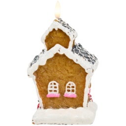 Gingerbread House LED CandleBrown and White - Candy Cane Lane - Wilko - thumbnail 5