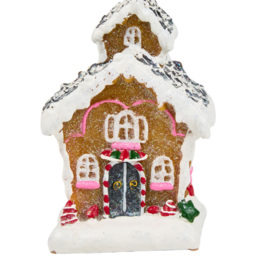 Gingerbread House LED CandleBrown and White - Candy Cane Lane - Wilko - thumbnail 4