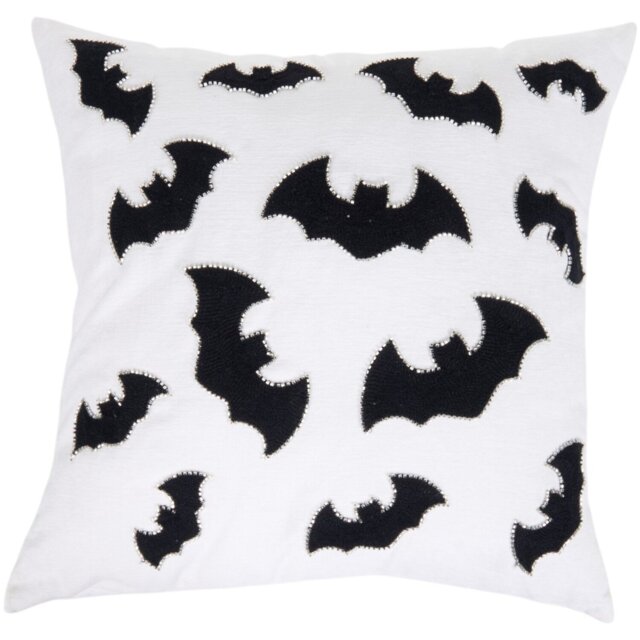 3D Bats Cushion White and Black - Haunted Hallows - Wilko - image 1