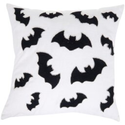 3D Bats Cushion White and Black - Haunted Hallows - Wilko - thumbnail 1
