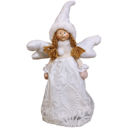 Premier Angel White Christmas Tree Topper 35cm - Size: 33 x 20 x 20cm - Wilko