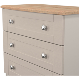 Crowndale Sussex 3 Drawer Kashmir Ash and Bardolino Oak Chest of Drawers Ready Assembled - Kashmir Ash & Bardolino Oak - Wilko - thumbnail 7