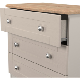 Crowndale Sussex 3 Drawer Kashmir Ash and Bardolino Oak Chest of Drawers Ready Assembled - Kashmir Ash & Bardolino Oak - Wilko - thumbnail 6