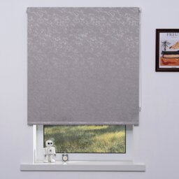 Textured Blackout Blind - Snow Silver/60cm - Wilko - thumbnail 1