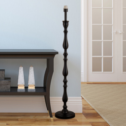 Lighting Collection Baldwin II Black Candle Stick Spindle Floor Lamp Base 132cm - Size: 49 x 20 x 49cm - Wilko - thumbnail 3