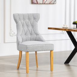 Artemis Home Tiana Set of 2 Light Grey Fabric Dining Chair - Wilko - thumbnail 7