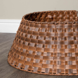 Samuel Alexander Brown Large Wicker Rattan Woven Christmas Tree Skirt 70cm - Size: 70 x 48 x 24cm - Wilko - thumbnail 6