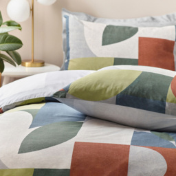 Hoem Siresa King Size Multi Geometric Duvet Cover Set - Wilko - thumbnail 4