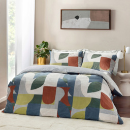 Hoem Siresa King Size Multi Geometric Duvet Cover Set - Wilko - thumbnail 5
