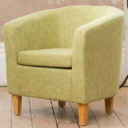 Artemis Home Alderwood Green Hessian Tub Chair - Size: Single - Wilko