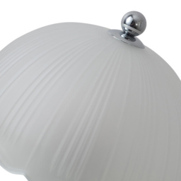 Living and Home Scalloped Table Lamp - Size: 42 x 25 x 25cm - White - Wilko - thumbnail 4