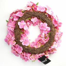 Botanik Grandiose Pink Blossom Floristry Artificial Wreath 40cm - Size: 40 x 40 x 10cm - Wilko - thumbnail 5